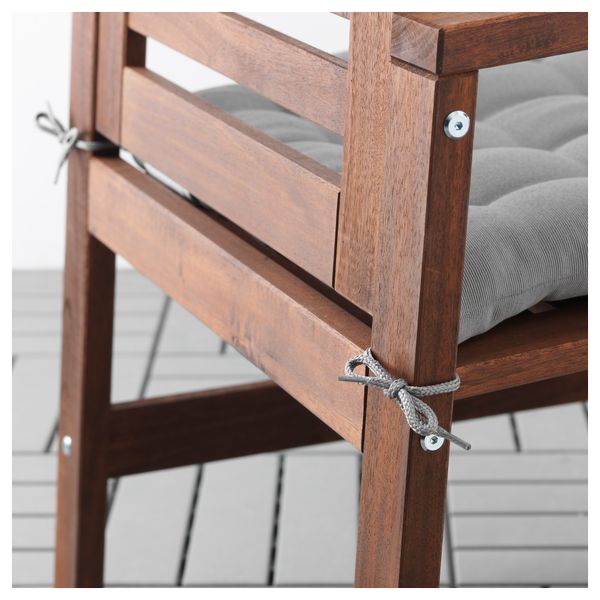 Подушка на садовый стул ХОЛЛО, серый (50x50 см) - фото 2