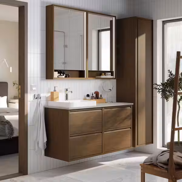 ÄNGSJÖN ЭНГШЁН / BACKSJÖN БАККШЁН Шкаф п-раковину/раковина/смеситель - фото 2