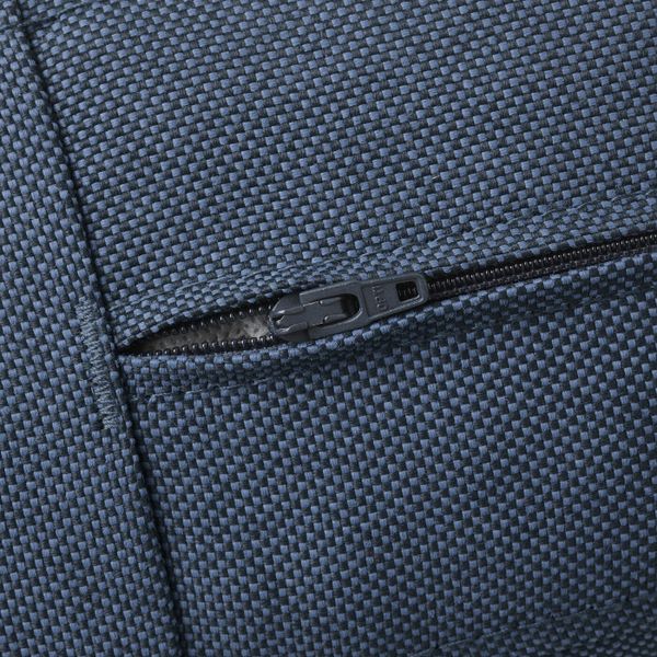 3-местный модульный диван, садовый, с табуретом для ног коричневая морилка/ФРЁСЁН/ДУВХОЛЬМЕН синий 143/223x80x84 см IKEA ÄPPLARÖ - фото 2