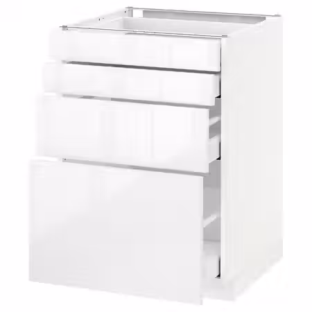 METOD / MAXIMERA Напольн шкаф 4 фронт панели/4 ящика