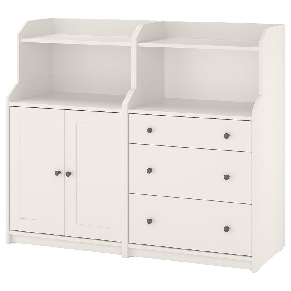 Комбинация для хранения, белый 139x46x116 см IKEA HAUGA ХАУГА 593.886.93 - фото 1