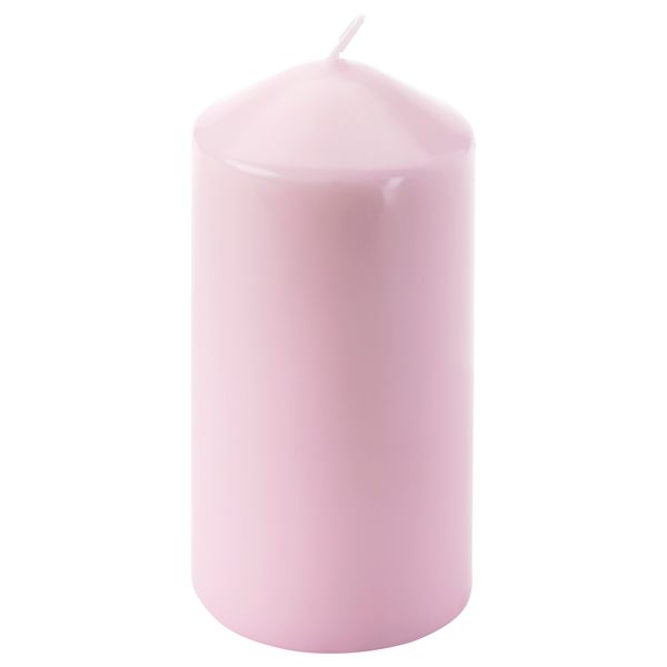 Неароматическая свеча формовая ДАГЛИГЕН, светло-розовый (14 см) - фото 1