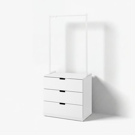 NORDLI Комод с 3 ящиками - белый 80x192 см
