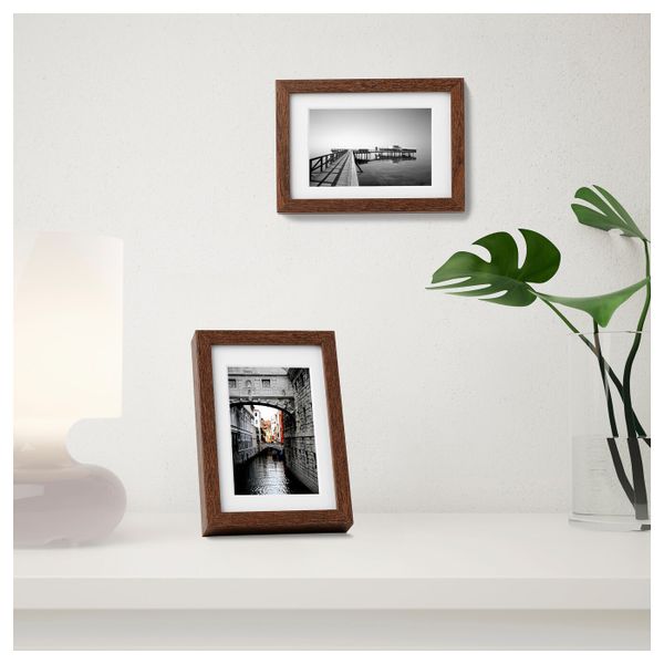 Рама, классический коричневый, 10x15 см IKEA ХОВСТА 503.657.52 - схема-чертеж с размерами