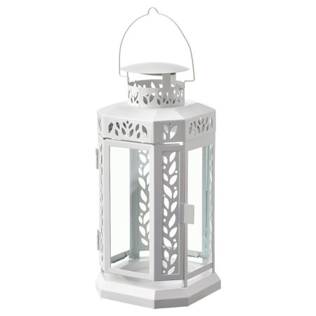 Фонарь дляформовой свечи,д/дома/улицы, белый 27 см IKEA ENRUM ЭНРУМ 904.650.09