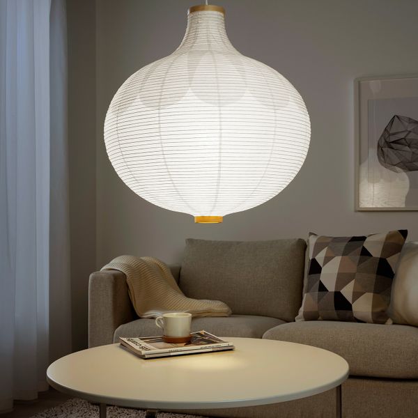Абажур для подвесного светильника, в форме луковицы/белый 57 см IKEA RISBYN РИСБЮН 804.056.81 - фото 4
