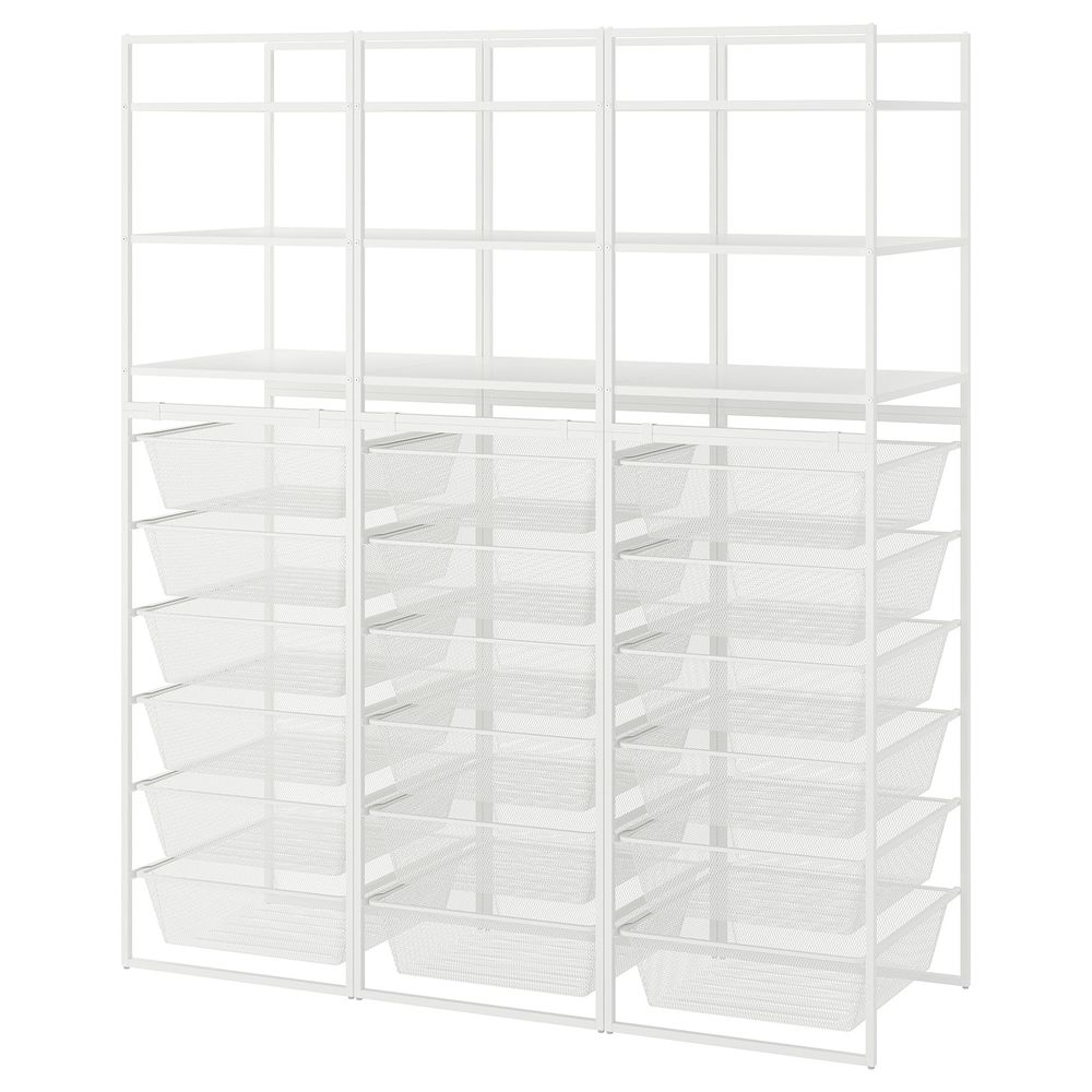 Открытая комбинация для хранения, белый 148x51x173 см IKEA JONAXEL ЙОНАКСЕЛЬ 792.976.87 - фото 1