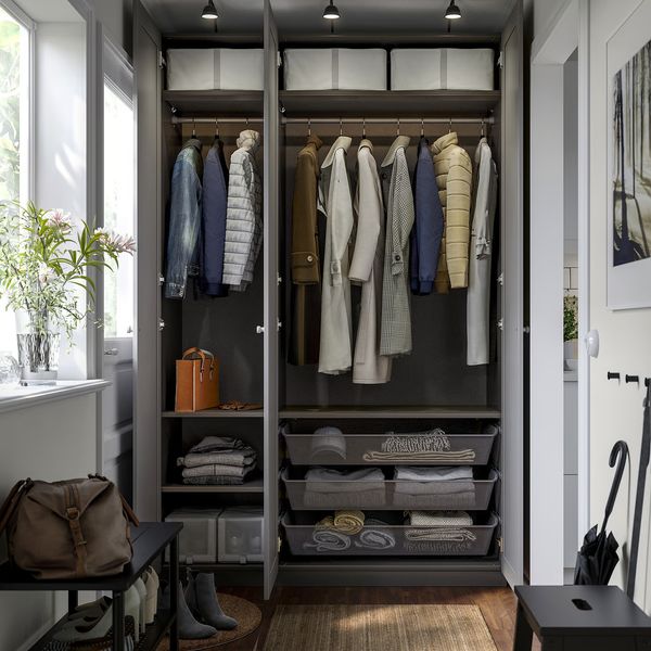 PAX / GULLABERG Гардероб, комбинация - схема-чертеж с размерами