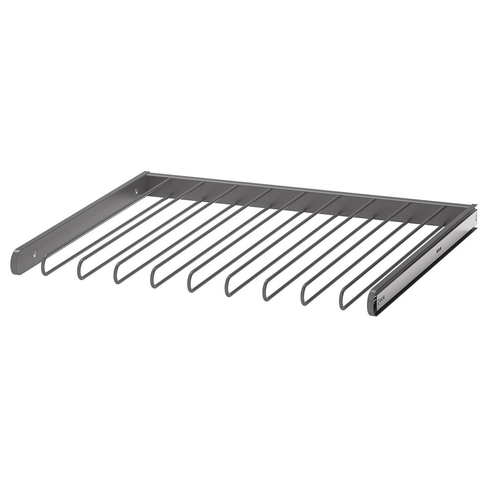 Выдвижная вешалка для брюк, темно-серый, 75x58 см IKEA КОМПЛИМЕНТ 703.666.61 - фото 1