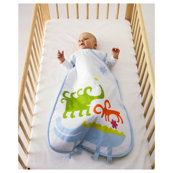 Спальный мешок ПОМСИГ, голубой (0-6) - схема-чертеж с размерами