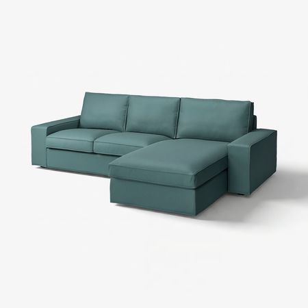 KIVIK 3-местный диван с козеткой - Kelinge серо-бирюзовый