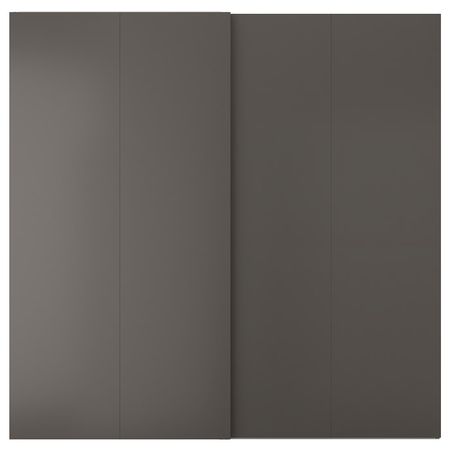 HASVIK Пара раздвижных дверей - темно-серый 200x201 см