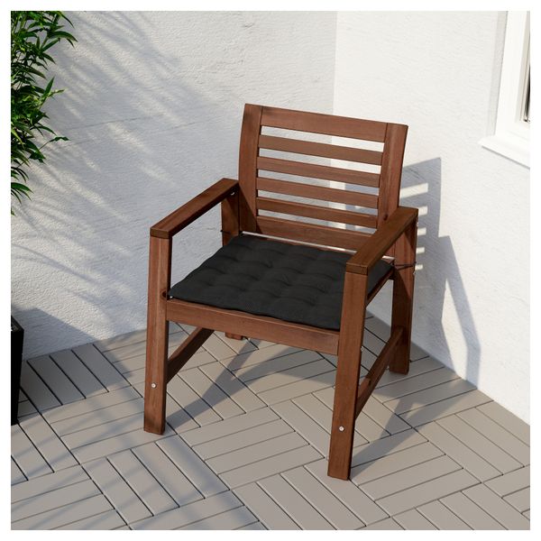 Подушка на садовый стул ХОЛЛО, черный (50x50 см) - фото 2