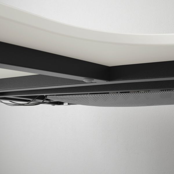 Угловой письменный стол левый, белый, черный 160x110 см IKEA BEKANT БЕКАНТ 692.784.44 - фото 3