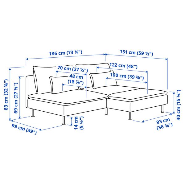 IKEA, дополнительный ракурс - схема-чертеж с размерами