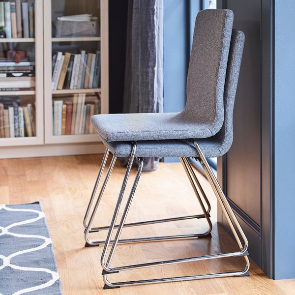 Стул, хромированный/Гуннаред классический серый IKEA VOLFGANG ВОЛЬФГАНГ 104.046.61 - фото 3