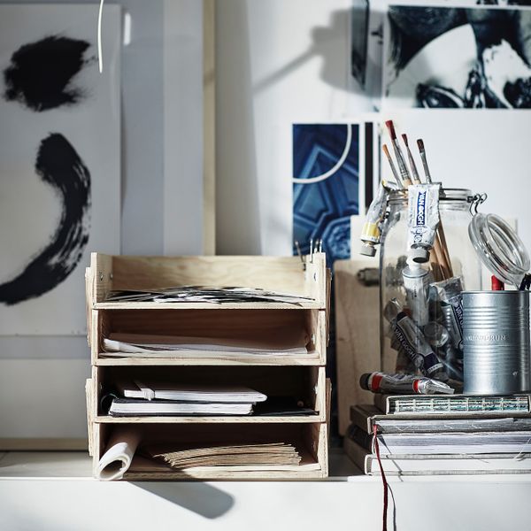 Лоток для корреспонденции, естественный фанера IKEA KLÄMMEMACKA КЛЭММЕМАККА 104.288.22 - фото 3