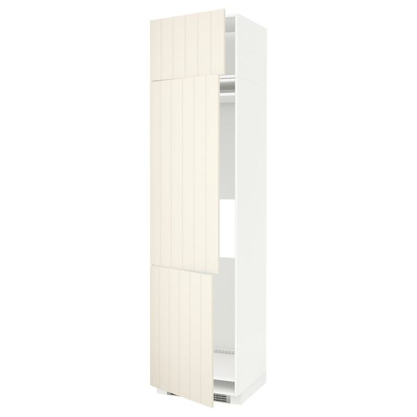 Высокий шкаф для холодильника или морозильника, с 3 дверями IKEA METOD МЕТОД 192.265.27 - схема-чертеж с размерами