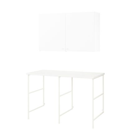 Комбинация для хранения, белый, 139x63.5x90.5 см IKEA BEGIVENHET БЕГИВЕНХЕТ 994.774.75