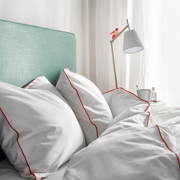 Пододеяльник и 2 наволочки, белый, красный 200x200/50x70 см IKEA KUNGSBLOMMA КУНГСБЛОММА 504.231.63 - фото 4