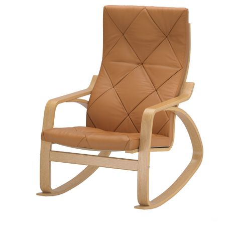 Кресло-качалка ПОЭНГ, дубовый шпон, Сеглора неокрашенный