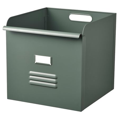 Контейнер, серо-зеленый/металлический 32x35x32 см IKEA REJSA РЕЙСА 904.577.97