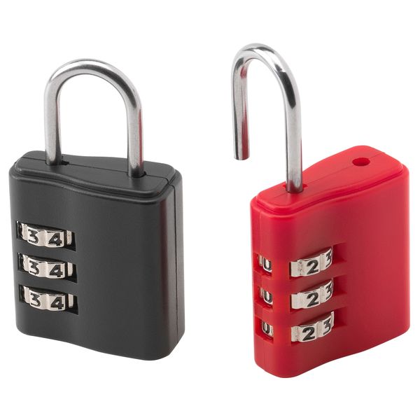 Висячий замок ФОРФИНА, черный, красный - фото 1
