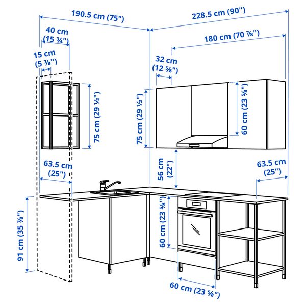 Угловая кухня, антрацит, белый IKEA BEGIVENHET БЕГИВЕНХЕТ 693.379.95 - фото 4