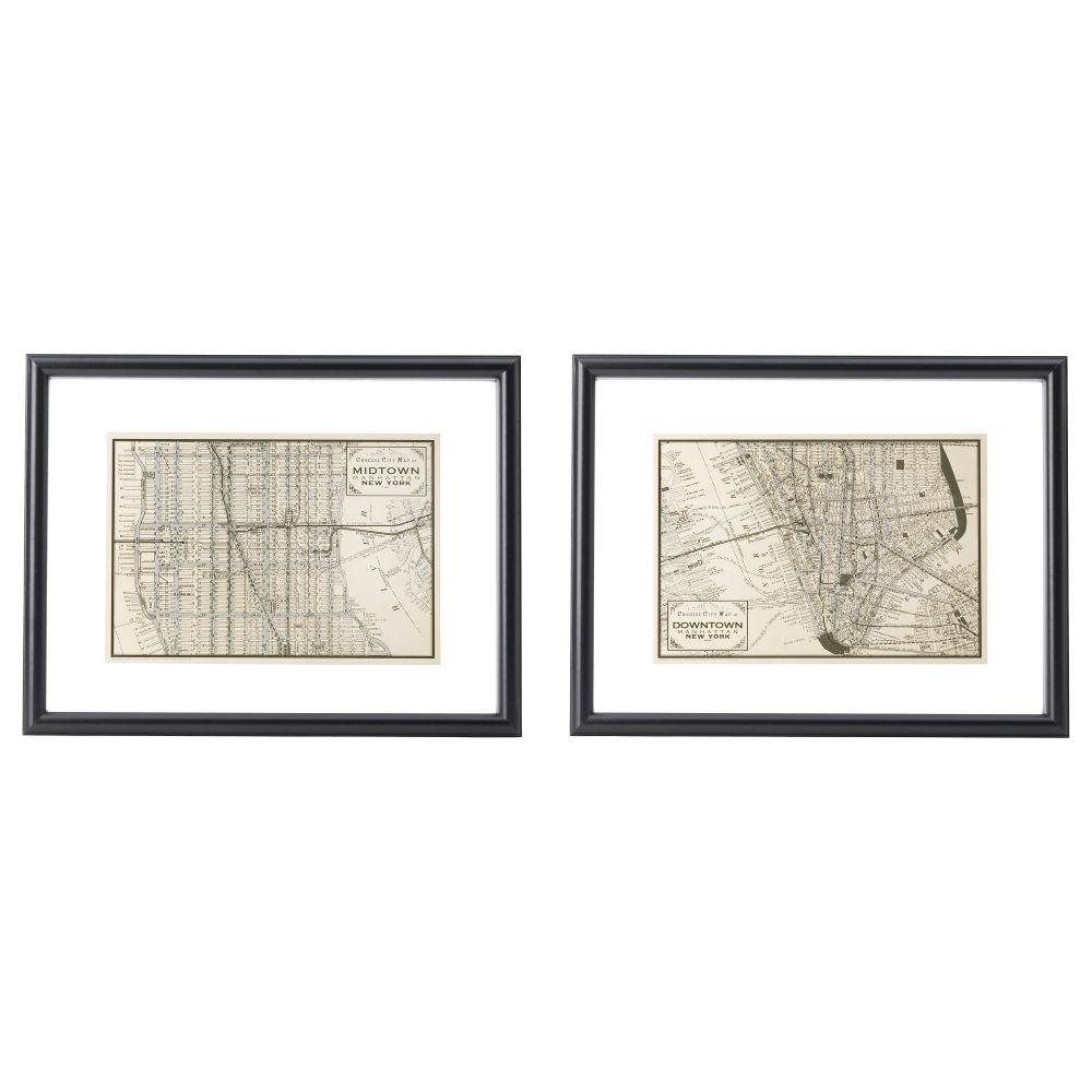 Картина, 2 шт ГЕМЛА, черный (30x40 см) - фото 1