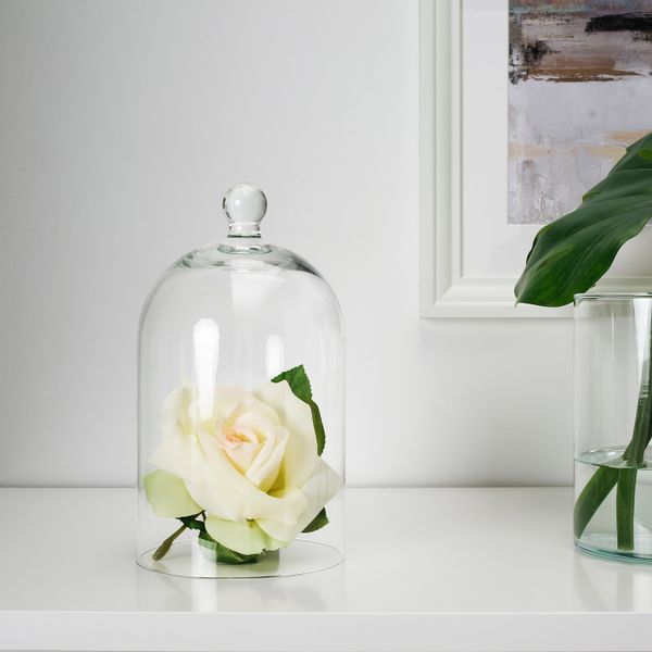 Стеклянный клош, прозрачное стекло 25 см IKEA MORGONTIDIG МОРГОНТИДИГ 904.362.86 - фото 3