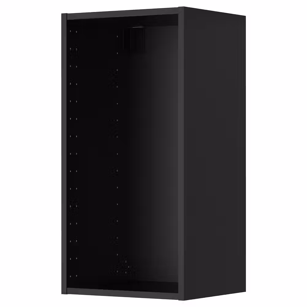 METOD Каркас навесного шкафа - черно-серый 40x37x80 см - схема-чертеж с размерами