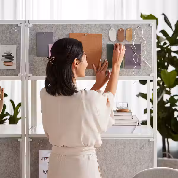 TROTTEN Шкаф с раздв дв-ми/доской д/записей - белый 80x180 см - фото 5