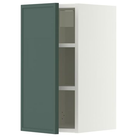 METOD Навесной шкаф с полками - белый/Aspudden темный серо-зеленый 30x60 см