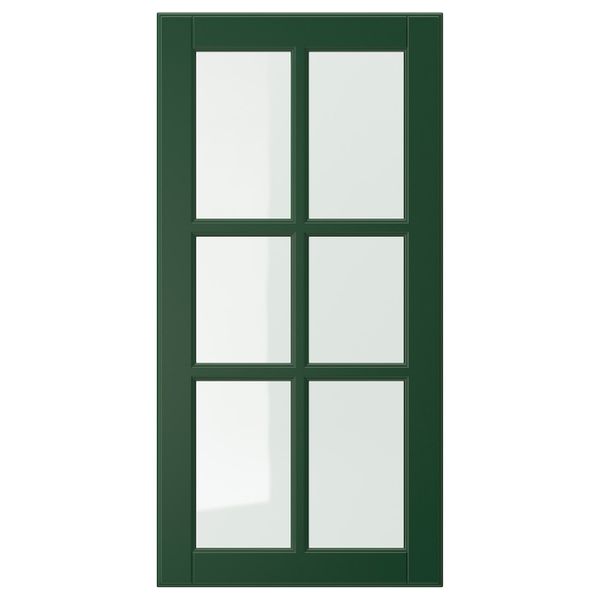Стеклянная дверь, темно-зеленый 40x80 см IKEA BODBYN БУДБИН 404.446.65 - фото 1