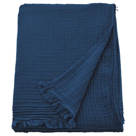 Плед, 150x200 см, темно-синий IKEA VALLKRASSING ВАЛЛКРАССИНГ 305.420.96