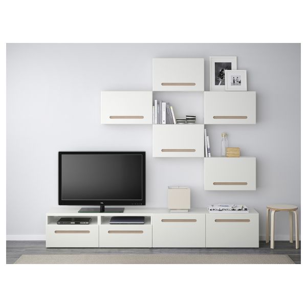 Шкаф для ТВ, комбинация БЕСТО, Марвикен белый (240x20/40x204 см) - фото 2