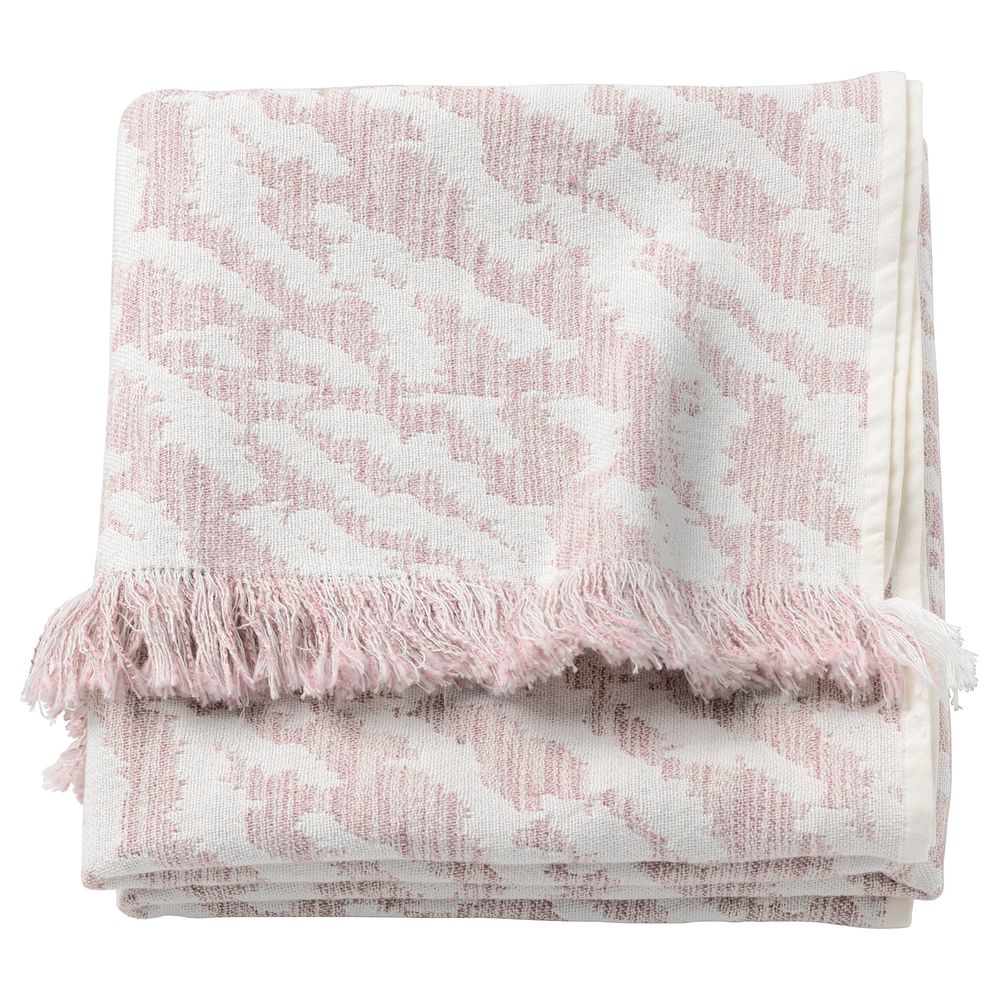 Плед, белый с оттенком, розовый, 130x170 см IKEA КАПАСТЕР 804.099.24 - фото 1