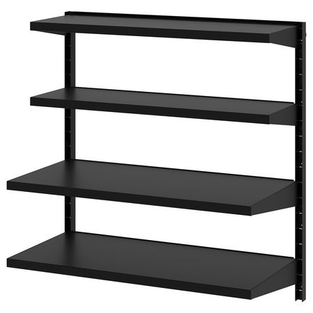 BROR Навесная полка, комбинация - чёрный 88x30/45x90 см