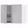 METOD Навесной шкаф с сушилкой/2дверцы - белый/Havstorp светло-серый 80x60 см