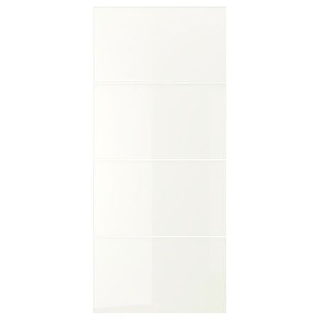 FÄRVIK 4 панели д/рамы раздвижной дверцы - белое стекло 100x236 см