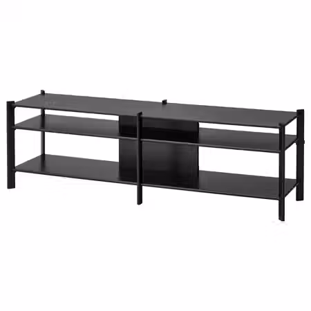 JÄTTESTA ЭТТЕСТА Тумба под ТВ - чёрный 160x40x49 см