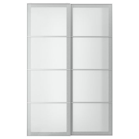 Пара раздвижных дверей, белый под бумагу 150x236 см IKEA SVARTISDAL СВАРТИСДАЛЬ 893.362.35