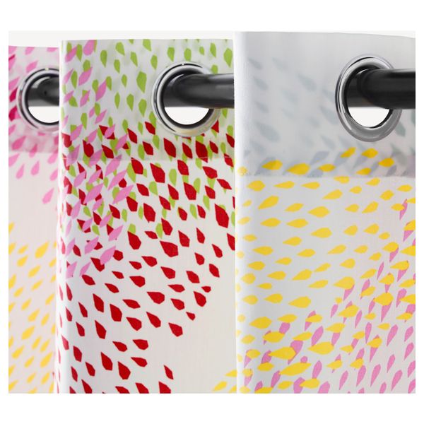 Гардины, 1 пара МУРГРЕНА, белый, разноцветный (145x300 см) - фото 2