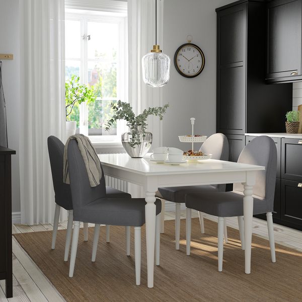 Стол и 4 стула, 155, 215 cm IKEA INGATORP ИНГАТОРП, DANDERYD ДАНДЭРЮД 894.839.62 - схема-чертеж с размерами