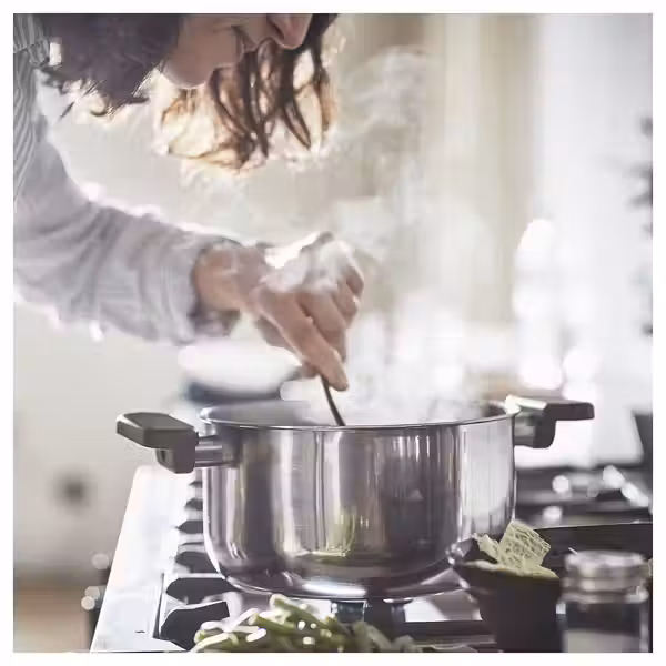 MIDDAGSMAT Кастрюля с крышкой - прозрачное стекло/нержавеющ сталь 3 л - фото 3