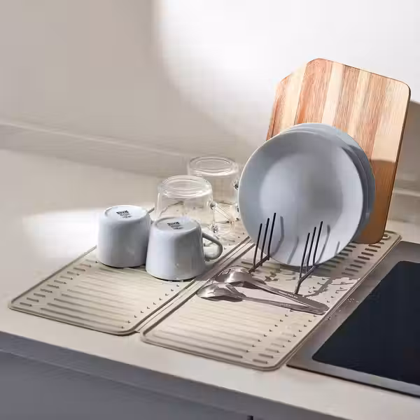 RINNIG Коврик для сушки посуды - бежевый 51x42 см - фото 3