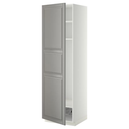 Высокий шкаф с полками, проволочные корзин, 60x60x200 cm IKEA METOD МЕТОД 794.609.37