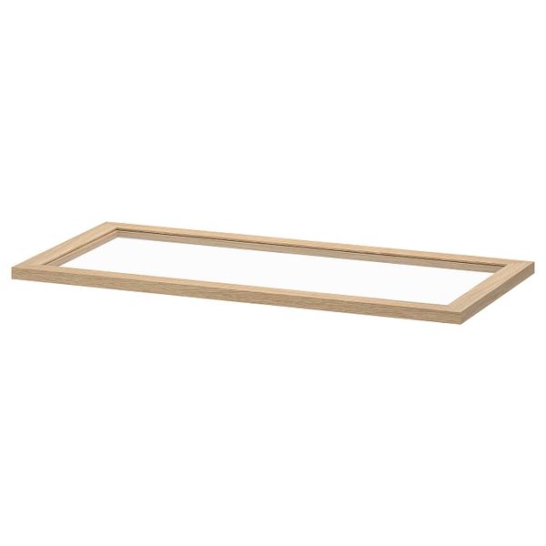 Полка стеклянная, под беленый дуб 75x35 см IKEA KOMPLEMENT КОМПЛИМЕНТ 204.375.76 - фото 1