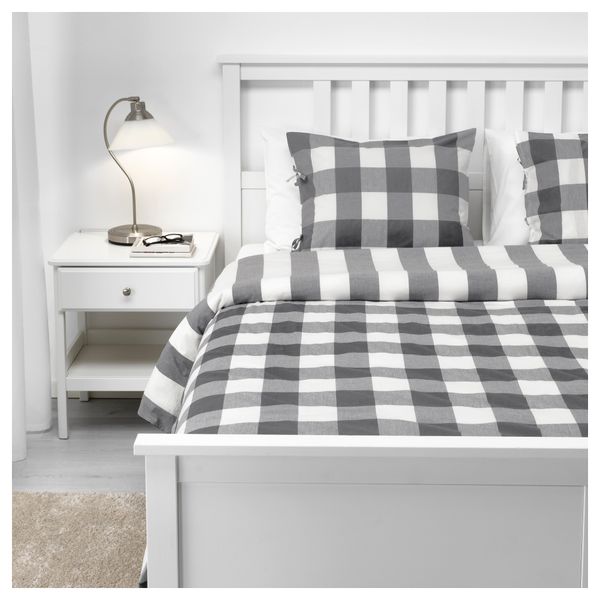 Пододеяльник и 2 наволочки ЭММИ РУТА, темно-серый, белый (200x200/50x70 см) - фото 4