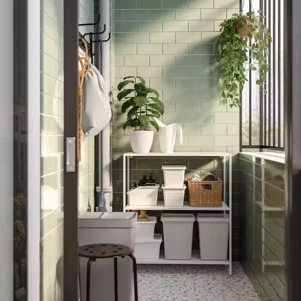 JOSTEIN Полка - металлический/д/дома/улицы белый 77x40 см - схема-чертеж с размерами